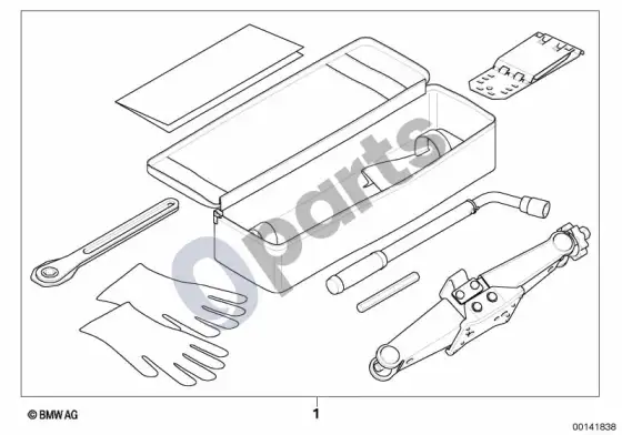 BMW 3 E92 E93 domkrato komplektas; ... - 2005.04 – schema