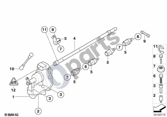 BMW 3 E92 E93 droselio sklendė / akceleratorius – schema