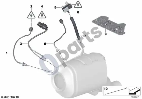BMW 3 E92 E93 suodžių filtras, jutiklių sistema (E92 325D) – schema