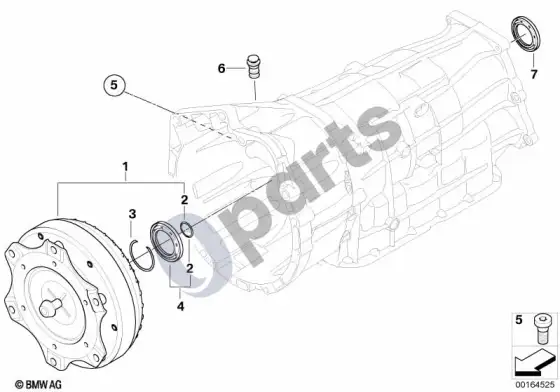 BMW 3 E92 E93 GA6L45R pavara/išėjimas; ... - 2010.09 – schema
