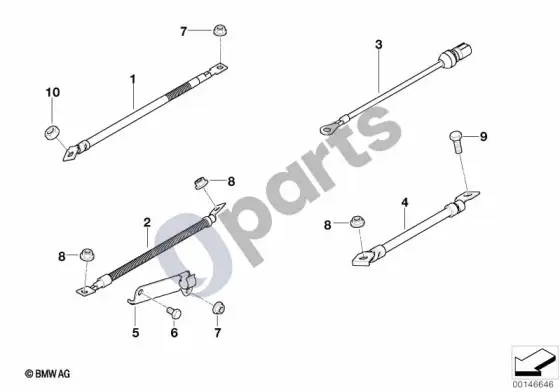 BMW 3 E92 E93 kabelis, starteris (E92 330XDM57N2) – schema