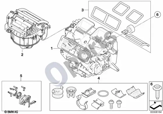 BMW 3 E92 E93 automatinio oro kondicionavimo korpuso dalys denso – schema