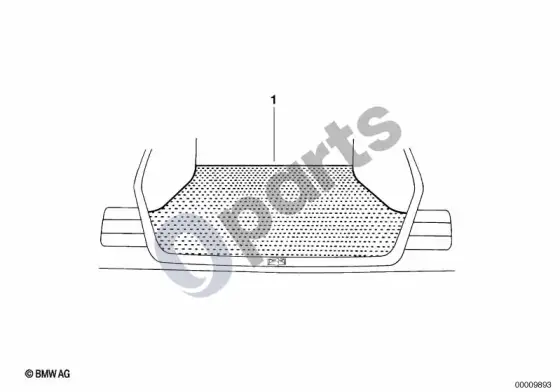 BMW 3 E92 E93 neslystantis kilimėlis – schema