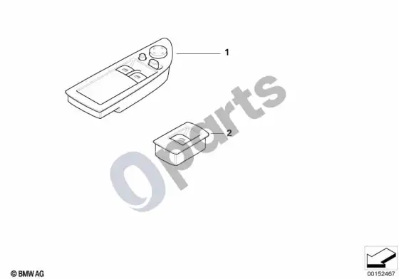 BMW 3 E92 E93 langų pakėlėjo jungiklis – schema