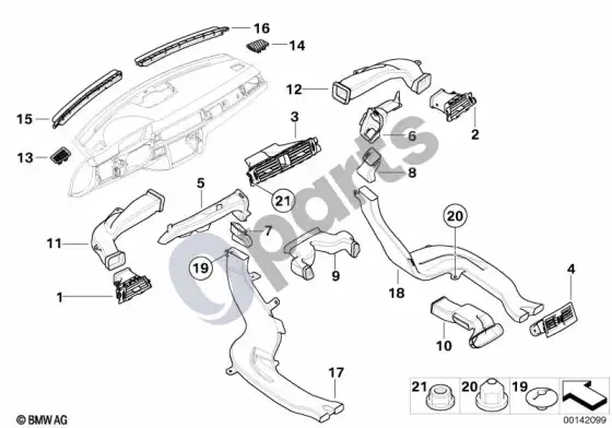 BMW 3 E92 E93 oro kanalas (E92 LCI 316I, E92 316I) – schema