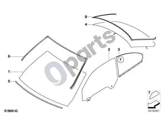 BMW 3 E92 E93 stiklai (E92 LCI 316I, E92 316I) – schema