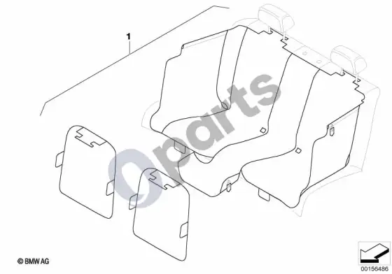 BMW 3 E92 E93 universalus apsauginis galinis dangtelis – schema