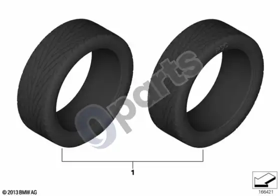 BMW 3 E92 E93 vasarinės padangos (E92 LCI 316I, E92 316I) – schema