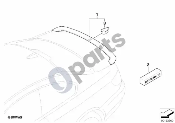 BMW 3 E92 E93 m performance galinis spoileris – schema