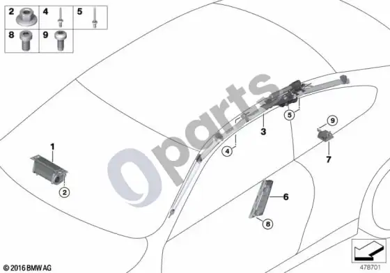 BMW 3 E92 E93 oro pagalvė – schema