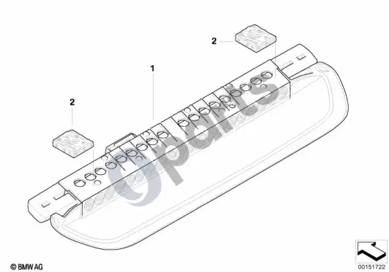 BMW 3 E92 E93 trečiasis stabdymo žibintas – schema