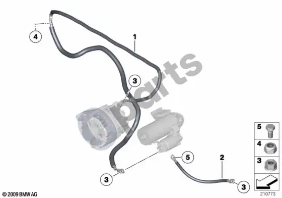 BMW 3 E92 E93 kabelis, starteris (E92 LCI 320D) – schema