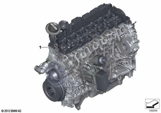 BMW 3 E92 E93 jėgos agregatas (E92 LCI 330XD, E92 330XDN57) – schema