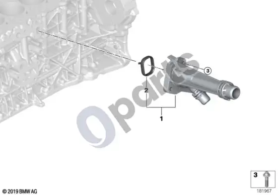 BMW 3 E92 E93 aušinimo sistemos vandens žarnos (E92 LCI 330XD, E92 LCI 325D, E92 LCI 330D, E92 330DN57, E92 330XDN57, E93 330DN57) – schema