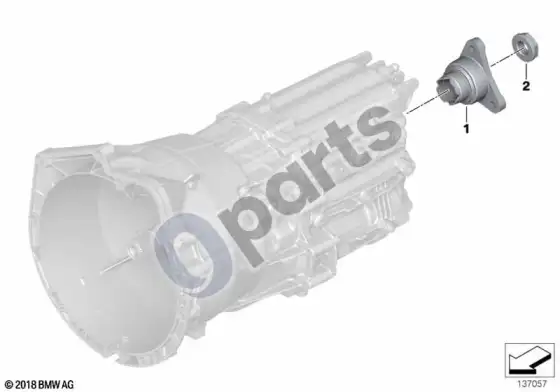 BMW 3 E92 E93 GS6-53BZ/DZ įėjimo / išėjimo velenas – schema