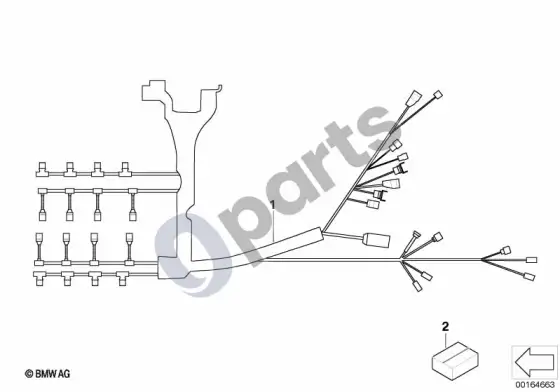 BMW 3 E92 E93 variklio laidų pynė (E92 LCI M3, E92 M3, E93 M3) – schema