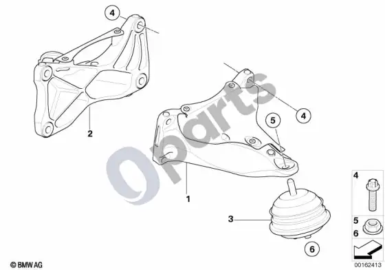 BMW 3 E92 E93 variklio pakaba (E92 LCI M3, E92 M3, E93 M3) – schema