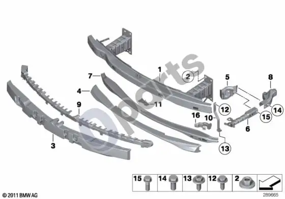 BMW 3 E92 E93 atrama, priekinė (E93 320D) – schema