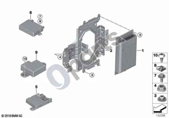 BMW 3 E92 E93 atskiros dalys SA 644/SA 6FL bagažinės skyrius (E93 320D) – schema