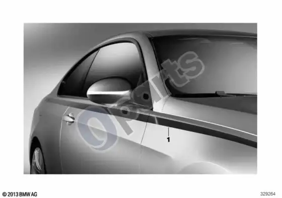 BMW 3 E92 E93 BMW performance šoninė juosta (E93 320D) – schema