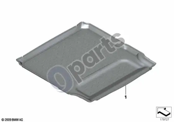 BMW 3 E92 E93 formuotas bagažinės kilimėlis (E93 320D) – schema