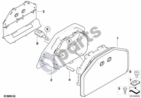 BMW 3 E92 E93 galinės sėdynės slidžių dėklas (E93 320D) – schema