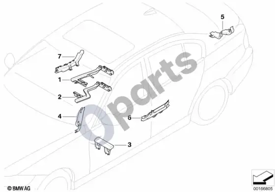 BMW 3 E92 E93 kabelio kreiptuvas (E93 320D) – schema