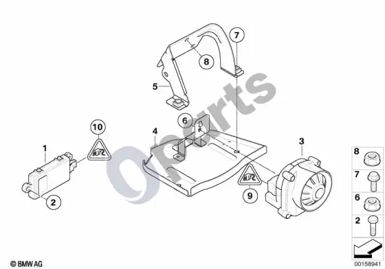 BMW 3 E92 E93 signalizacija (E93 320D) – schema