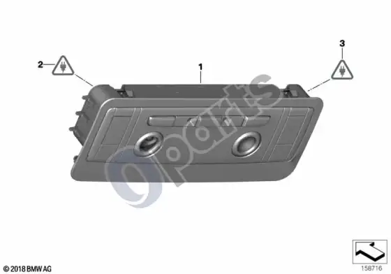 BMW 3 E92 E93 stogo jungiklių blokas (E93 320D) – schema