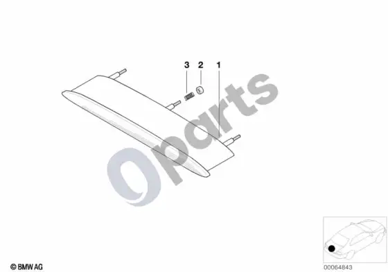 BMW 3 E92 E93 trečiasis stabdymo žibintas (E93 320D) – schema
