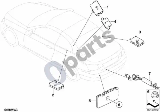 BMW 3 E92 E93 single parts, aerial amplifier/splitter – schema