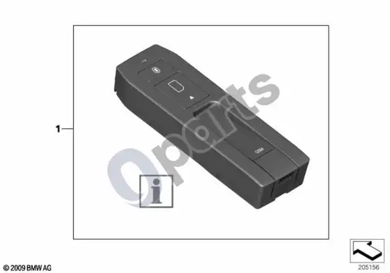 BMW 3 E92 E93 fiksuojamas adapteris SAP; 2008.09 - ... – schema