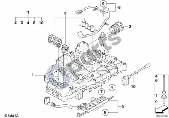 BMW 3 E92 E93 GA6L45R mechatronika; ... - 2010.09 – schema