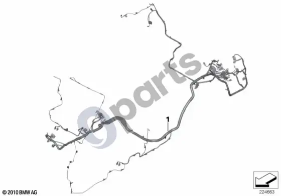 BMW 3 E92 E93 garso sistemos laidų pynė; 2008.03 - ... – schema