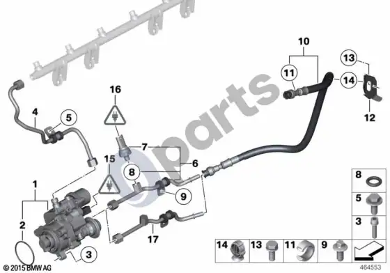 BMW 3 E92 E93 high-pressure pump/tubing; ... - 2012.03 – schema