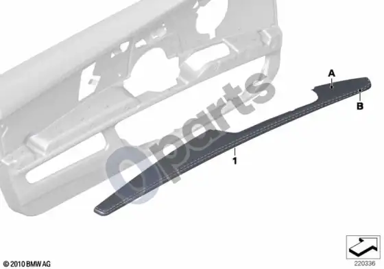 BMW 3 E92 E93 individual porankis, priekinis; 2006.12 - ... – schema