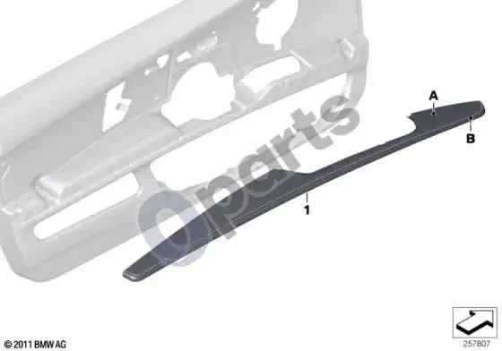 BMW 3 E92 E93 individual armrest, front, LC; 2008.03 - ... – schema