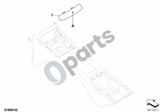 BMW 3 E92 E93 individual cover, rear console; 2006.12 - ... – schema