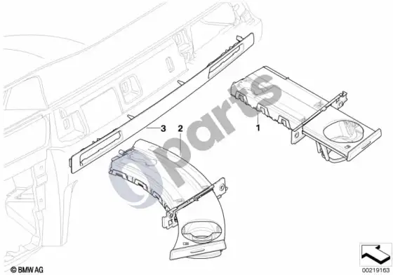 BMW 3 E92 E93 individual, drinks holder, soft paint; 2006.12 - ... – schema