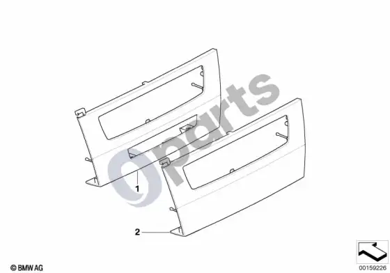 BMW 3 E92 E93 individual trim MASK / CCC; 2006.12 - ... – schema