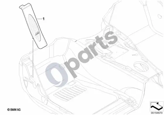 BMW 3 E92 E93 m kojų atramos papildomas montavimas – schema