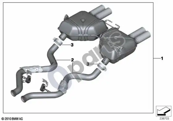 BMW 3 E92 E93 m performance duslintuvų sistema – schema