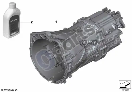 BMW 3 E92 E93 mechaninė pavarų dėžė GS6-45BZ – schema