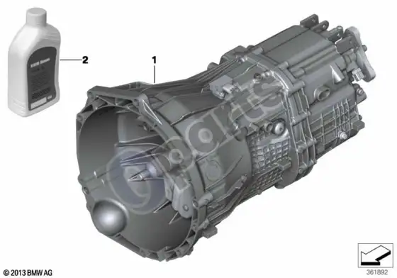 BMW 3 E92 E93 mechaninė pavarų dėžė GS6-45DZ – schema