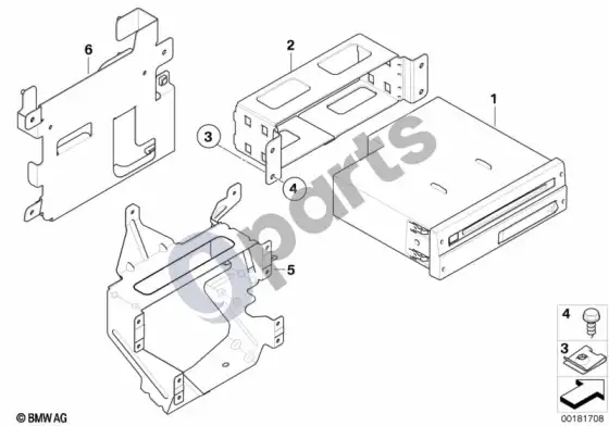 BMW 3 E92 E93 navigacijos sistema, azija; ... - 2008.09 – schema