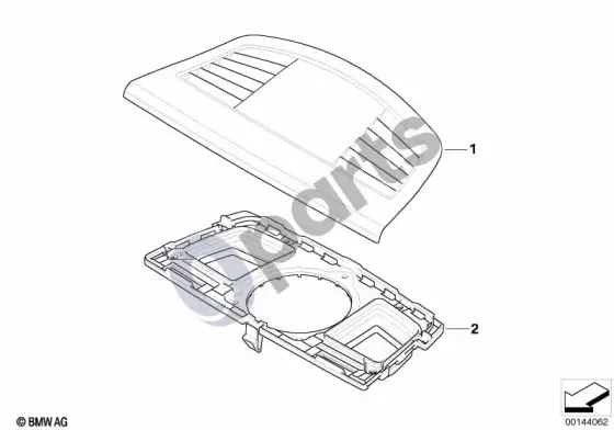 BMW 3 E92 E93 oro išleidimo antgaliai/dangteliai – schema