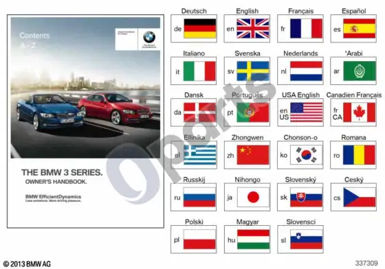 BMW 3 E92 E93 owner's handbook E92, E93 w/out idrive; 2007.09 - 2013.07 – schema