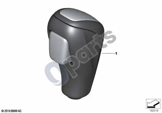 BMW 3 E92 E93 papildomas montavimas, pavarų selektoriaus rankenėlė – schema