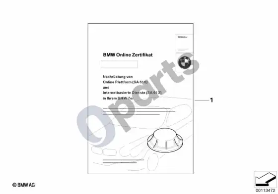 BMW 3 E92 E93 papildomos įrangos komplektas, BMW online – schema