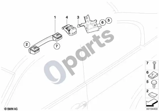 BMW 3 E92 E93 rankenėlė – schema